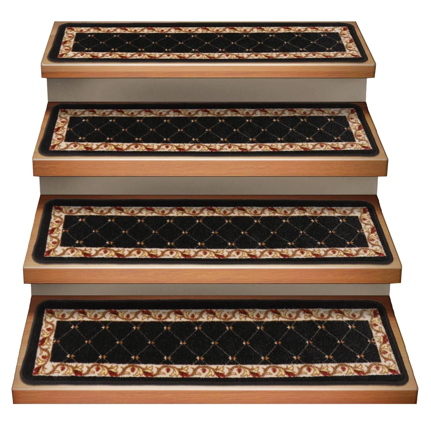 House, Home and More Set of 15 Attachable Indoor Carpet Stair Treads ...