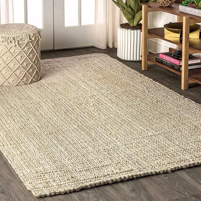 Jonathan Y Hiro Hand Woven Chunky Jute Area Rug - Ivory - 8x10 Feet