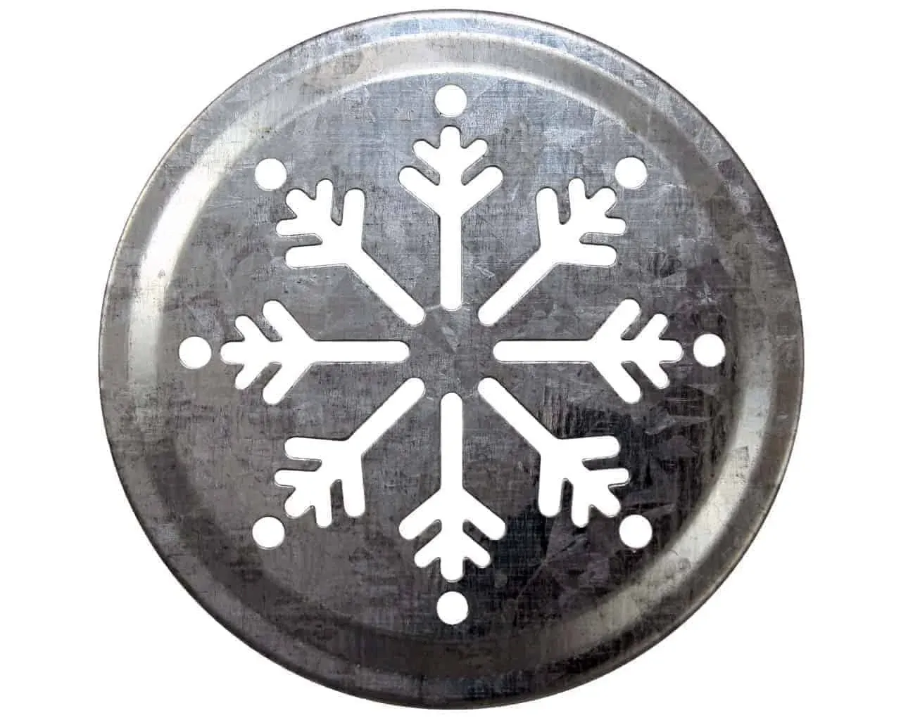 Mason Jar Lifestyle Snowflake Cutout Galvanized Metal Lid Inserts for Mason Jars (10 Pack