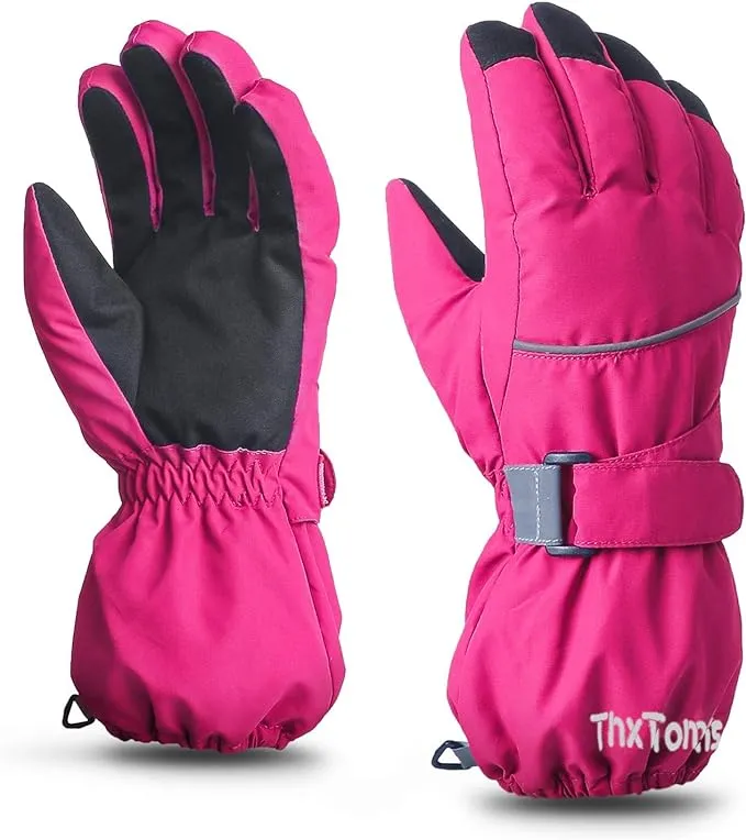 ThxToms Kids Warm Gloves Winter Waterproof Snow Gloves for Ourdoor Sports