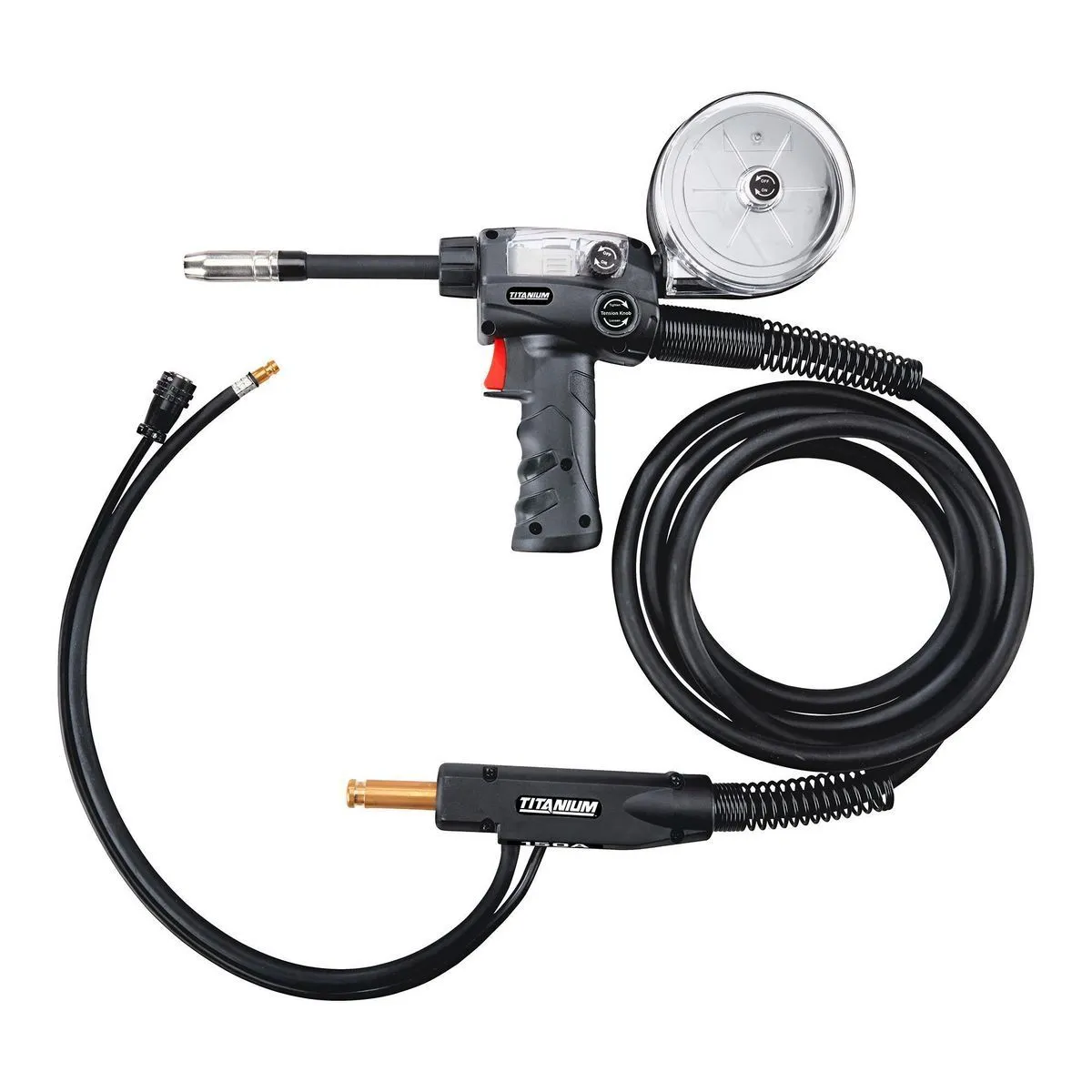 YESWELDER 150A Spool Gun LBT150, 10 FT Cable Fits YESWELDER MIG-250 PRO MIG-205DS YWM-211P,YWM-200 Mig Welder，European Connector Welder with 2-Pin Control Switch