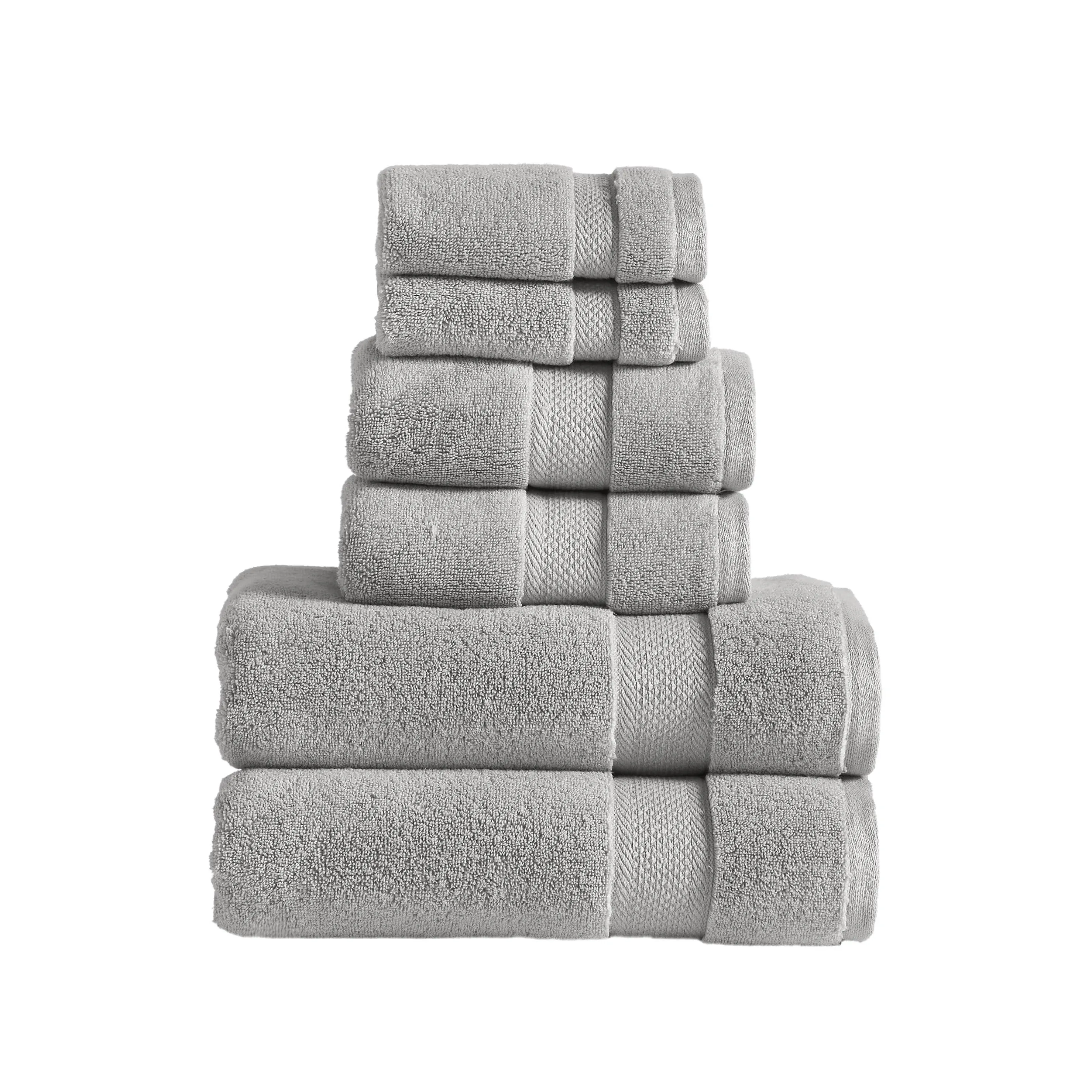 Modern Threads Luxury 6-Piece Cotton Quick-Dry Towel Set - Cloud