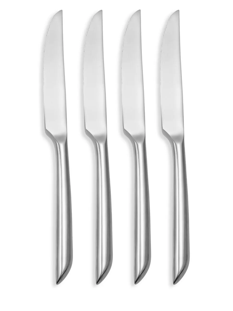 Shop Nambe 4-piece Frond Knives Set In Silver