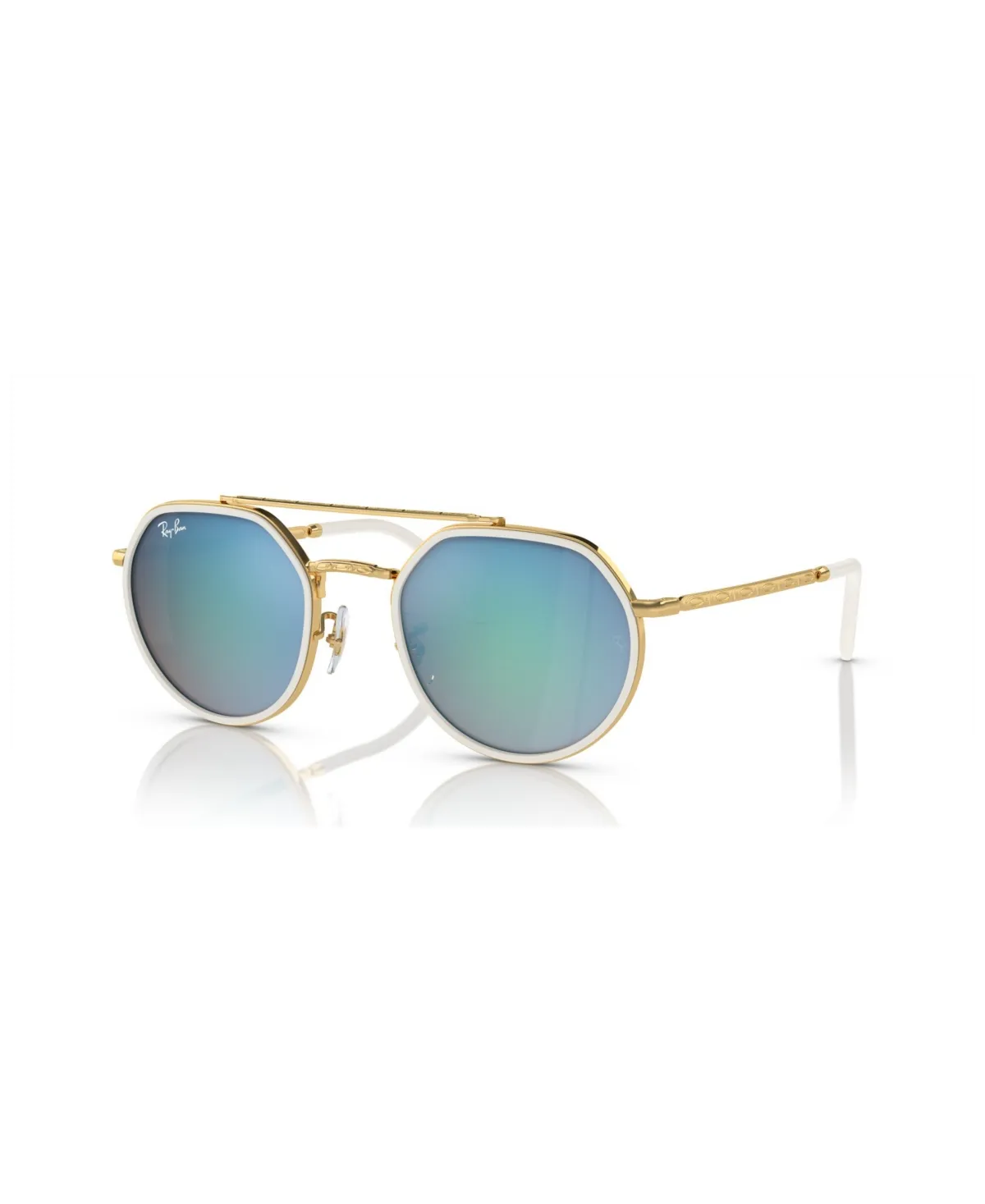 Rb3765 Sunglasses Gold Frame Blue Lenses 53-22