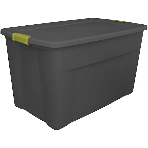 Sterilite 19453V04 Storage Tote,gray/green,35 Gal.