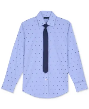 Tommy Hilfiger Stretch H Print Shirt & Tie Set (Big Boys)