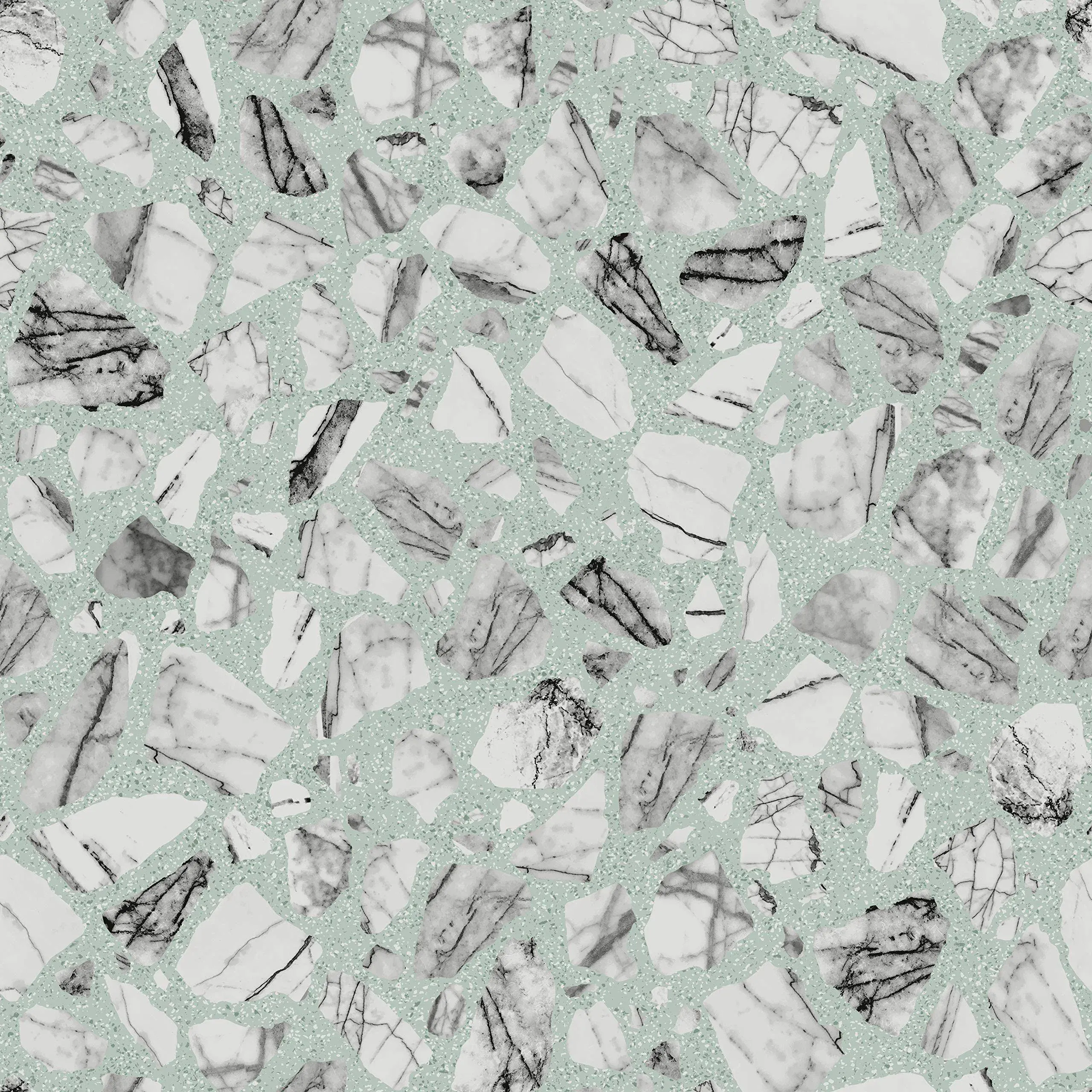 Speckled Terrazzo Peel And Stick Wallpaper In Mint Julep