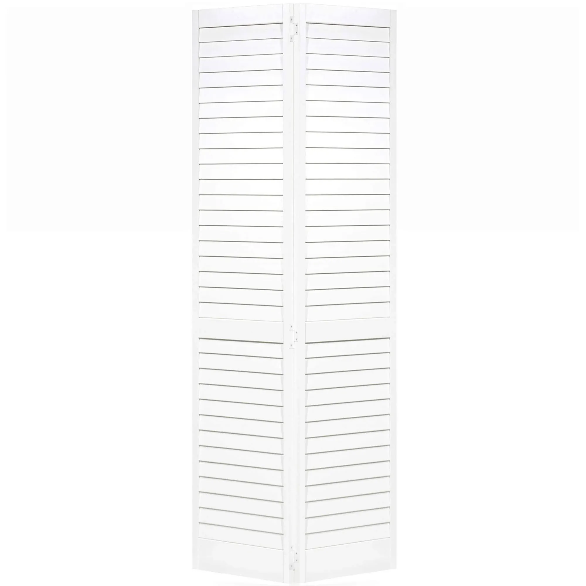 Closet Door, Bi-fold, Louver Louver Plantation Primed White (24x80)