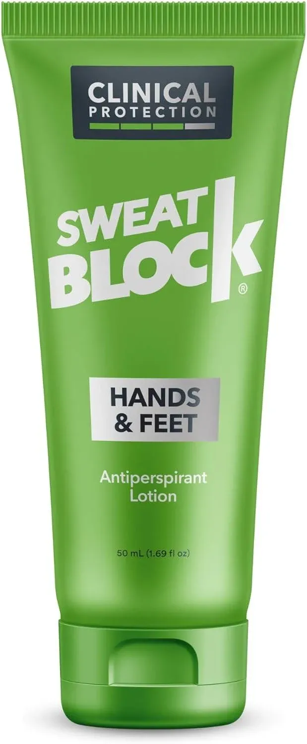 SweatBlock CLINICAL STRENGTH Antiperspirant Lotion for Hands &amp; Feet - Men &amp; W...