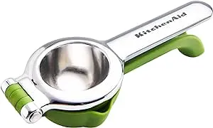 KitchenAid Citrus Juice Press Squeezer for Lemons and Limes with Seed Catcher and Pour Spout, Green, 8 Inches