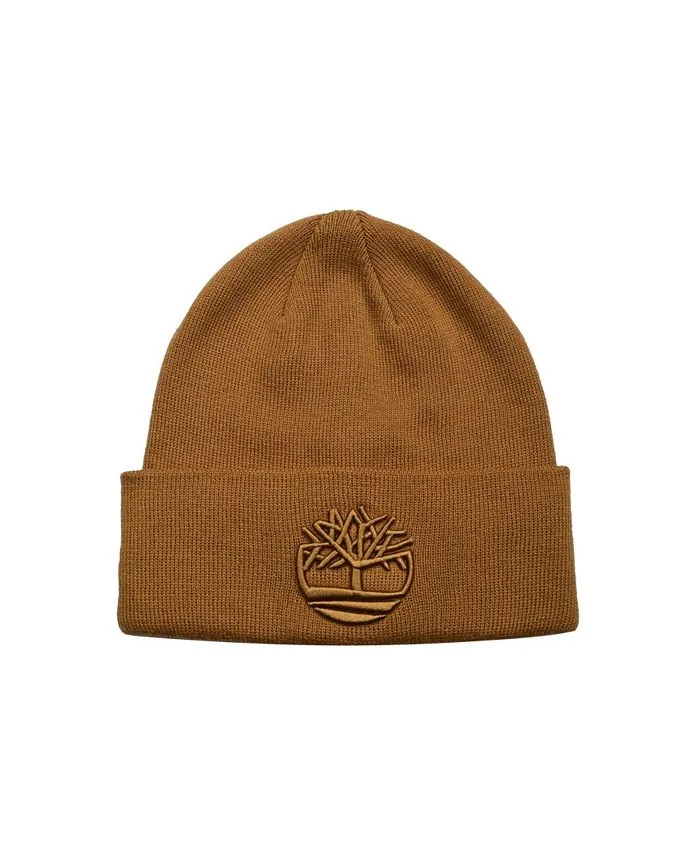 "Men's Tonal 3d Embroidery Beanie In Black"