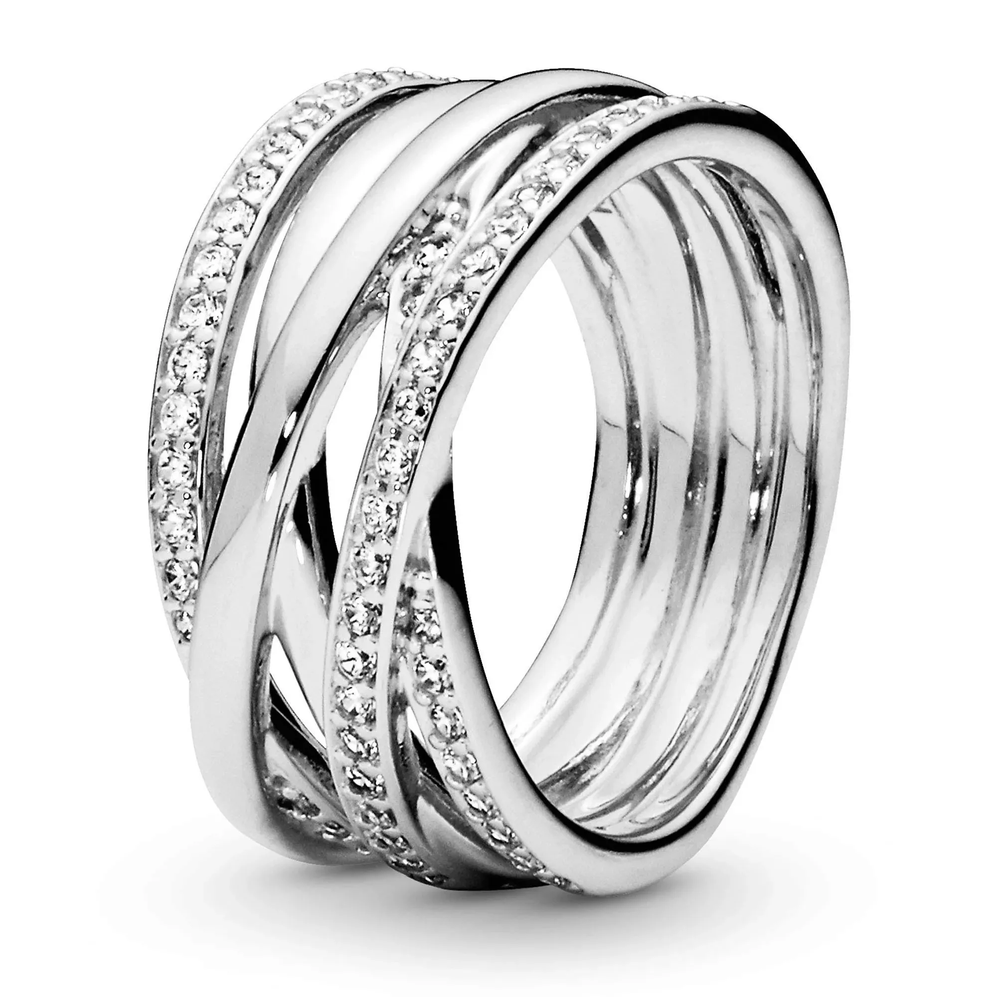 Pandora Sparkling & Polished Lines Ring