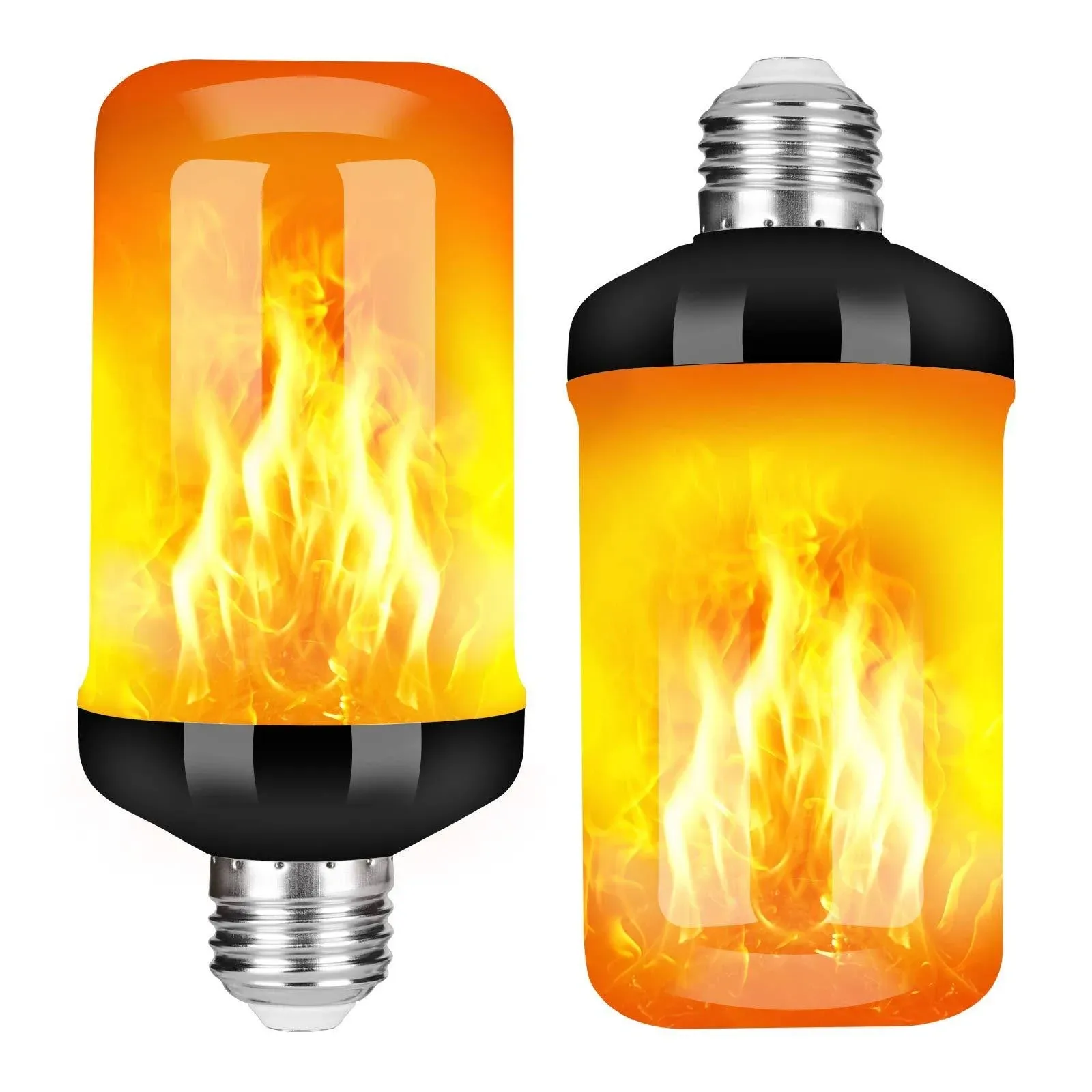 Y- Stop LED Flame Effect Fire Light Bulb - Upgraded 4 Modes Flickering Fire ...