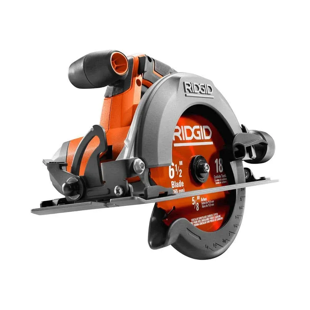 RIDGID 18V Cordless 6 1/2 in. Circular Saw (Tool Only) (Renewed)