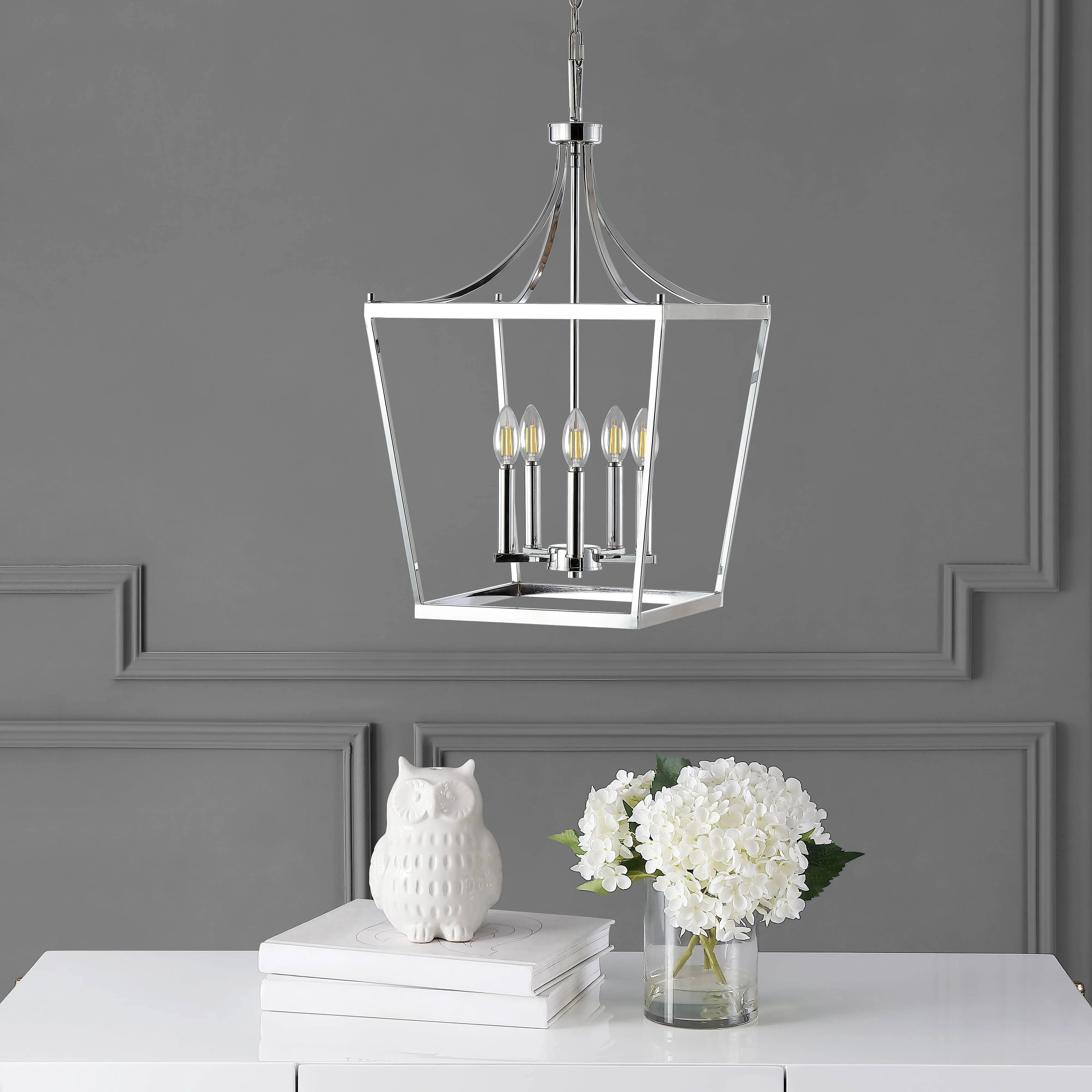 Safavieh Kenris 5 Light Pendant Chrome