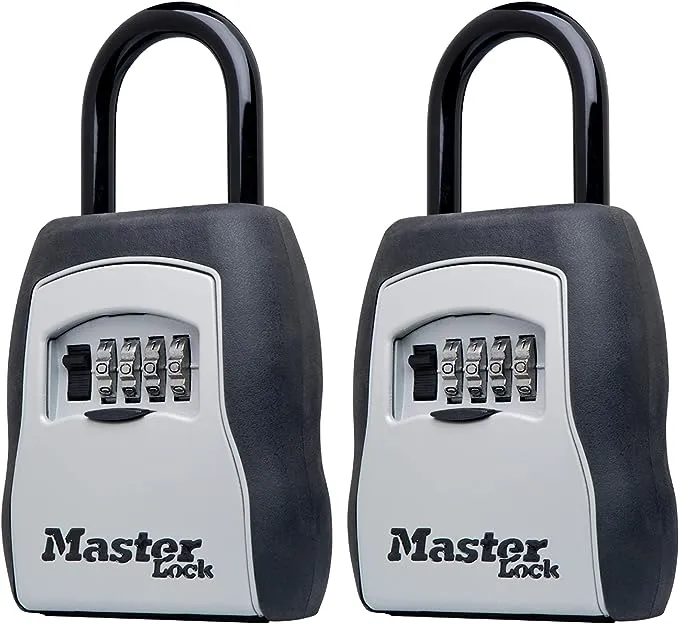 Master Lock Key Lock Box, Outdoor Lock Box for House Keys, Key Safe with Combination Lock, 5 Key Capacity