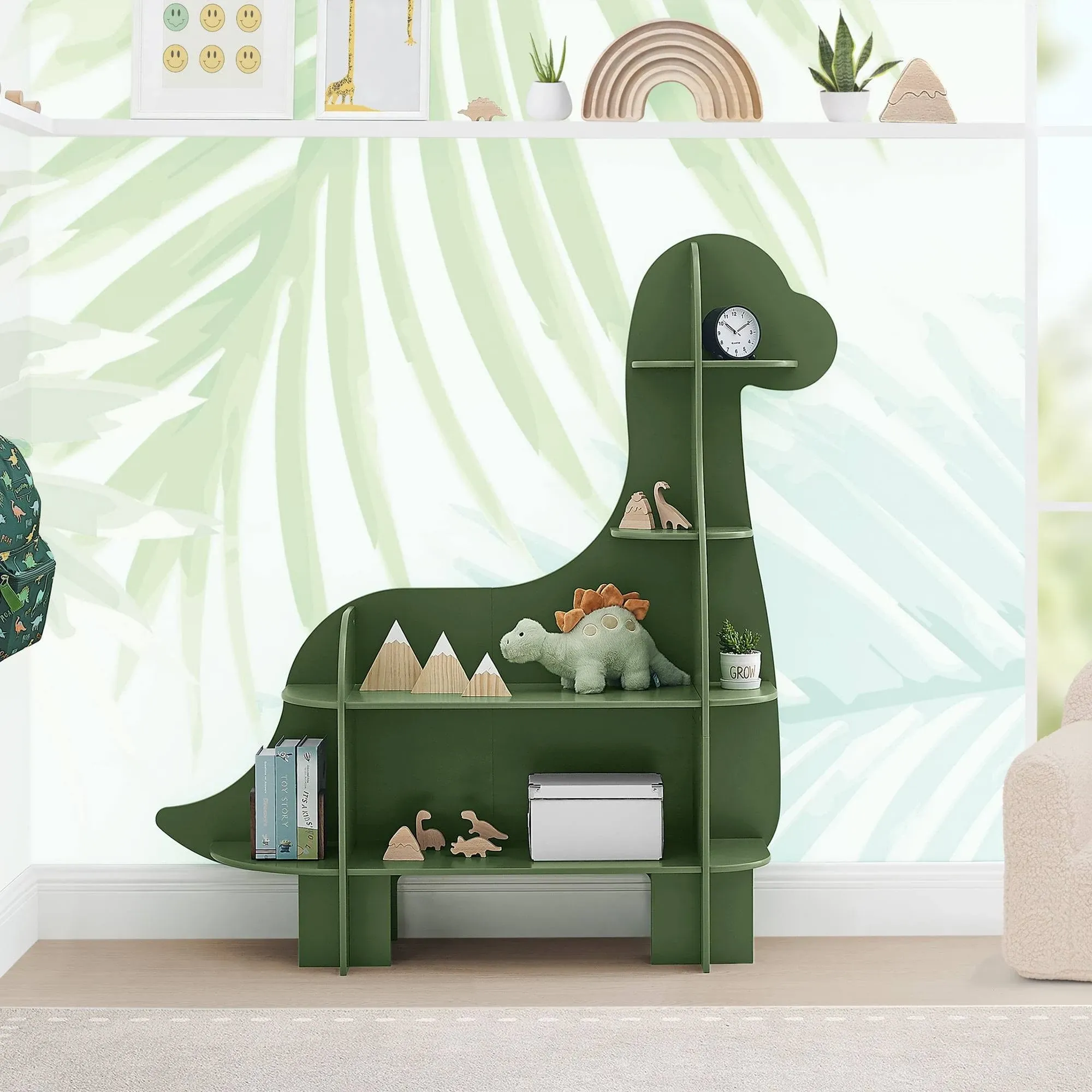 Delta Children Dinosaur Bookcase - Fern Green