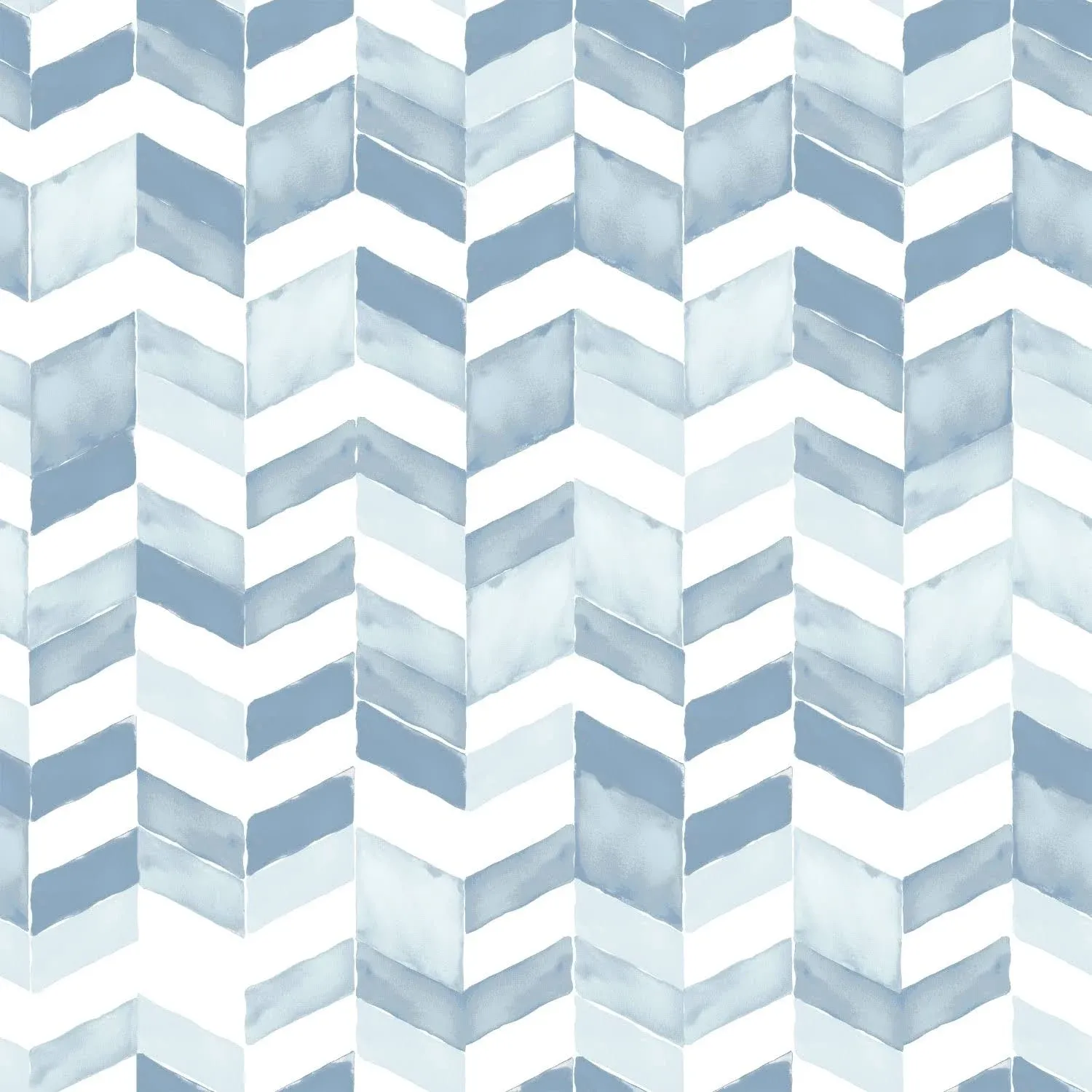 RoomMates Paul Brent Watercolor Chevron Peel and Stick Wallpaper Blue