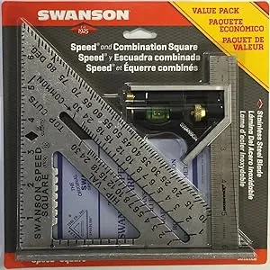 Swanson Tool S0101CB Speed Square Layout with Blue Book and Combination Value