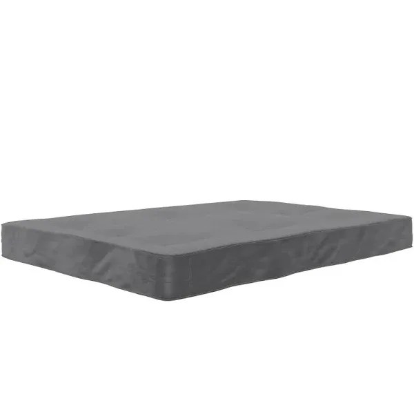 DHP Carson 8 inch High Density Polyester Fill Futon Mattress Full Size in Gray