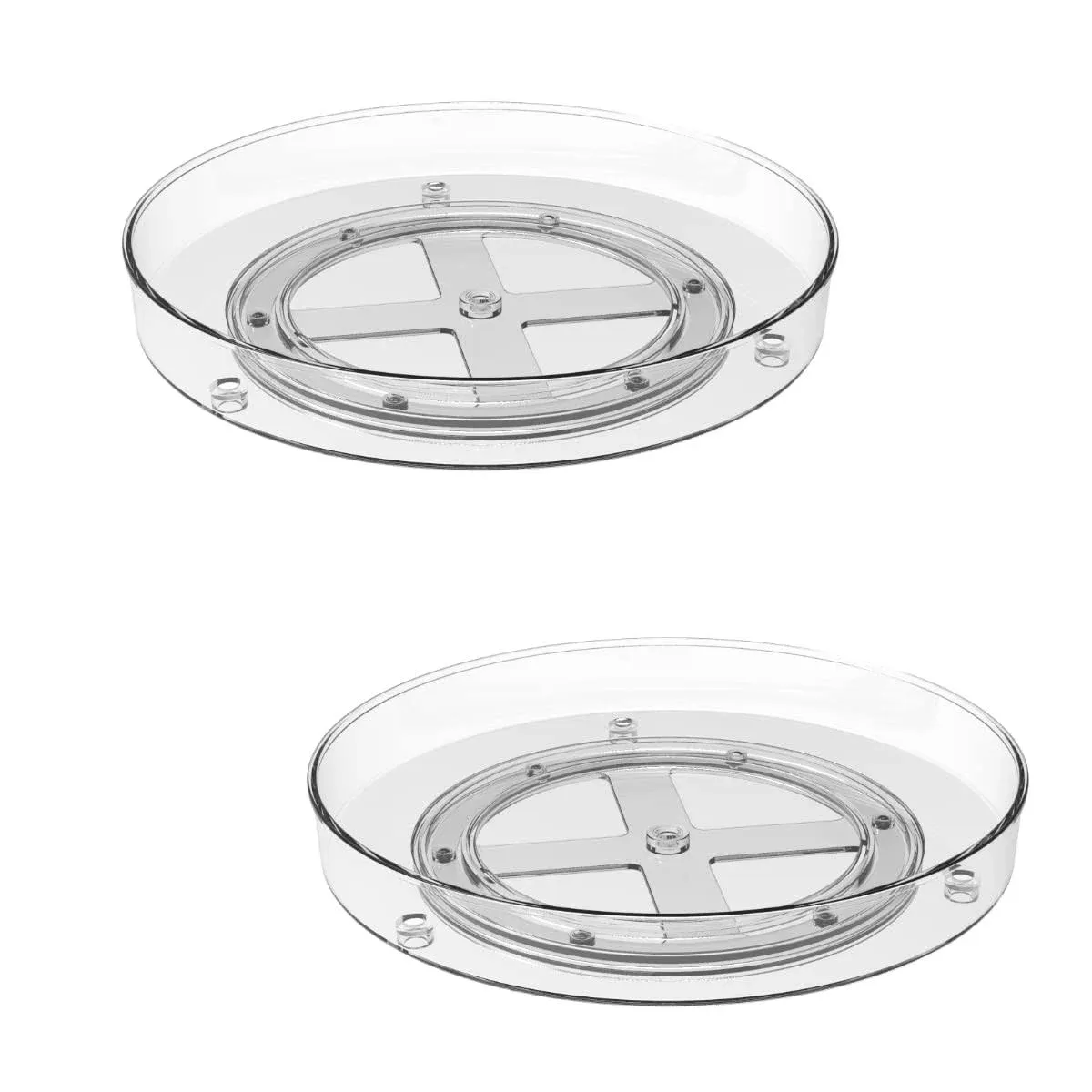 AF Home Goods Clear Lazy Susan Turntable 2 Pack