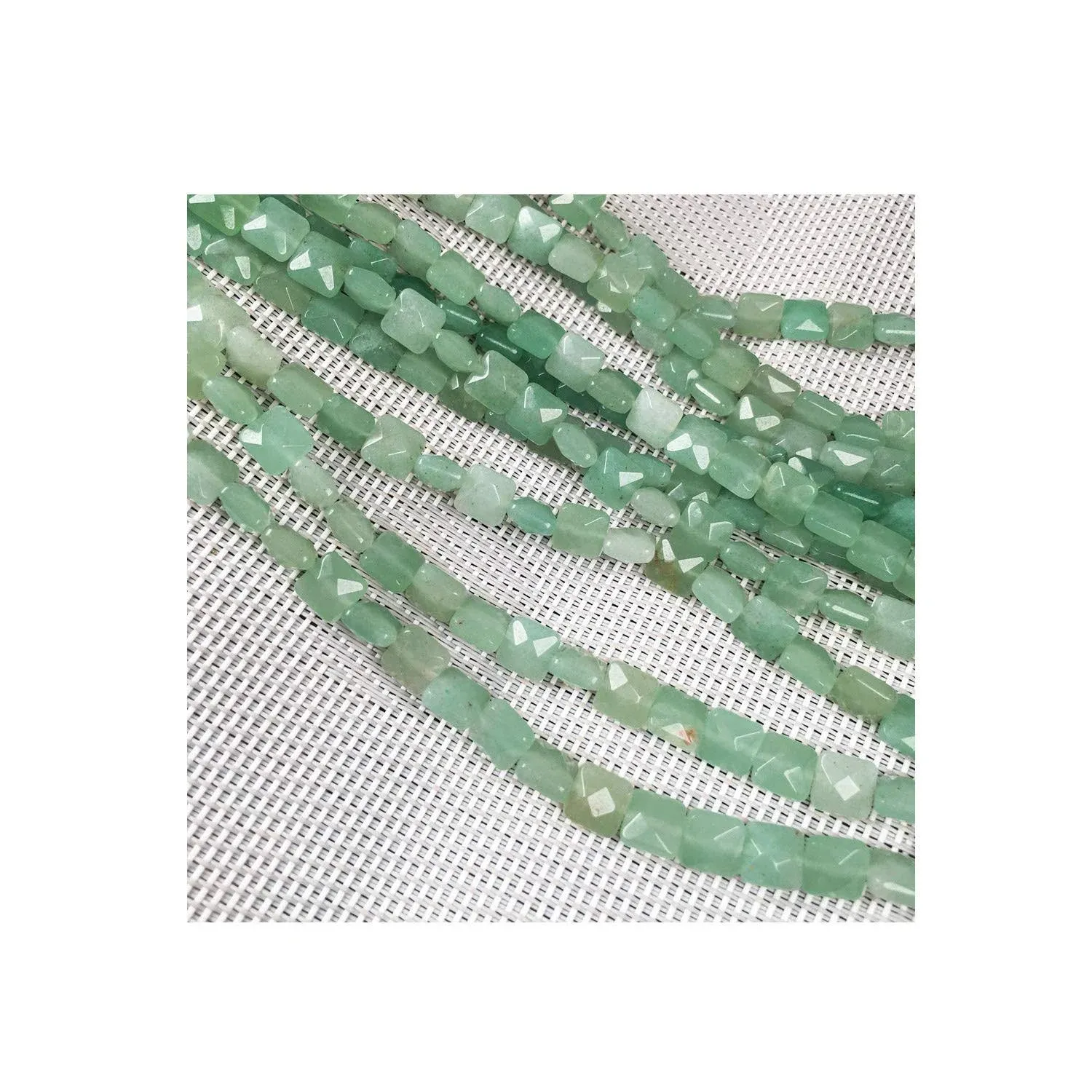 Le Sky Natural Stone Beads Square Faceted Beading Turquoise Gemstone Loose Beads for Jewelry Making 7.9 Inches 2 Strands, Sky