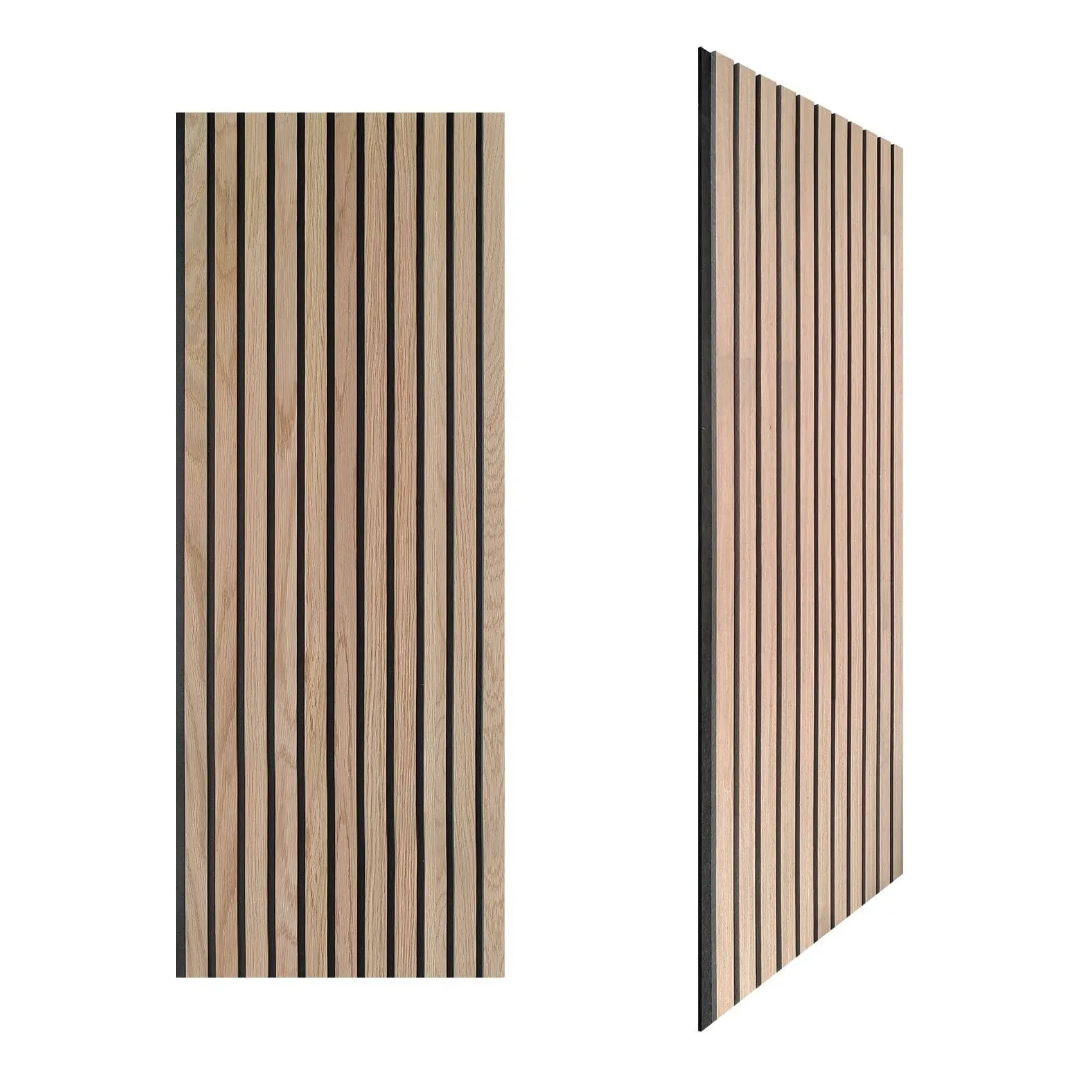 3D Slat Wood Wall Panels Acoustic Panels for Interior Wall Decor Natural Oak ...