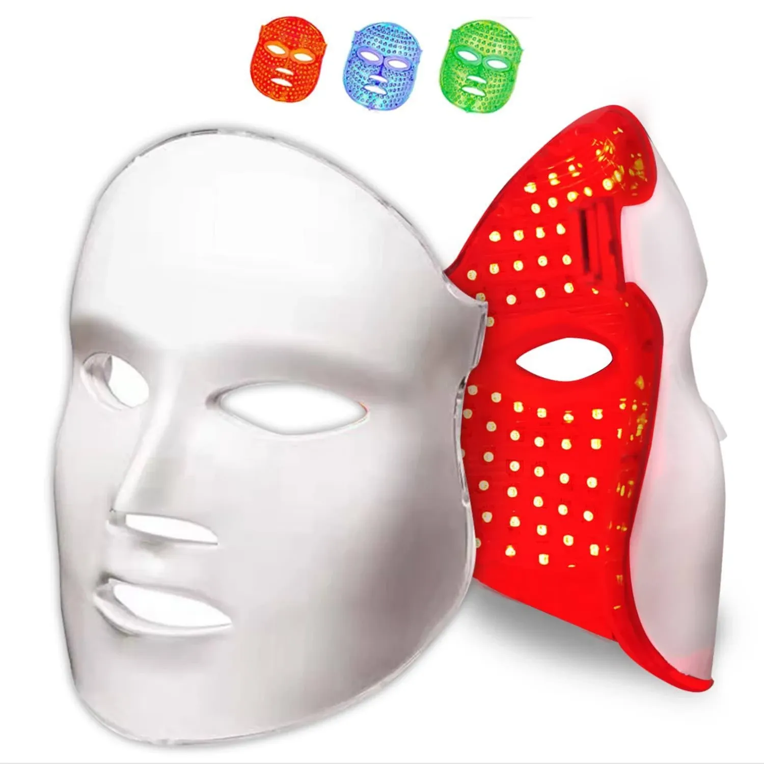 FDA Cleared Acne Removal Wrinkle Reduction Skin Care Mask | LED Light Therapy Red light Blue light | Glowing Skin Photo Facial (3 color)