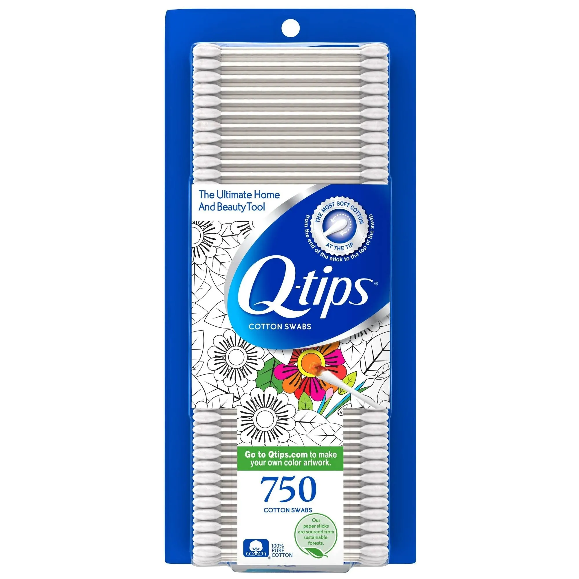 Q-tips Cotton Swabs (750 ct)