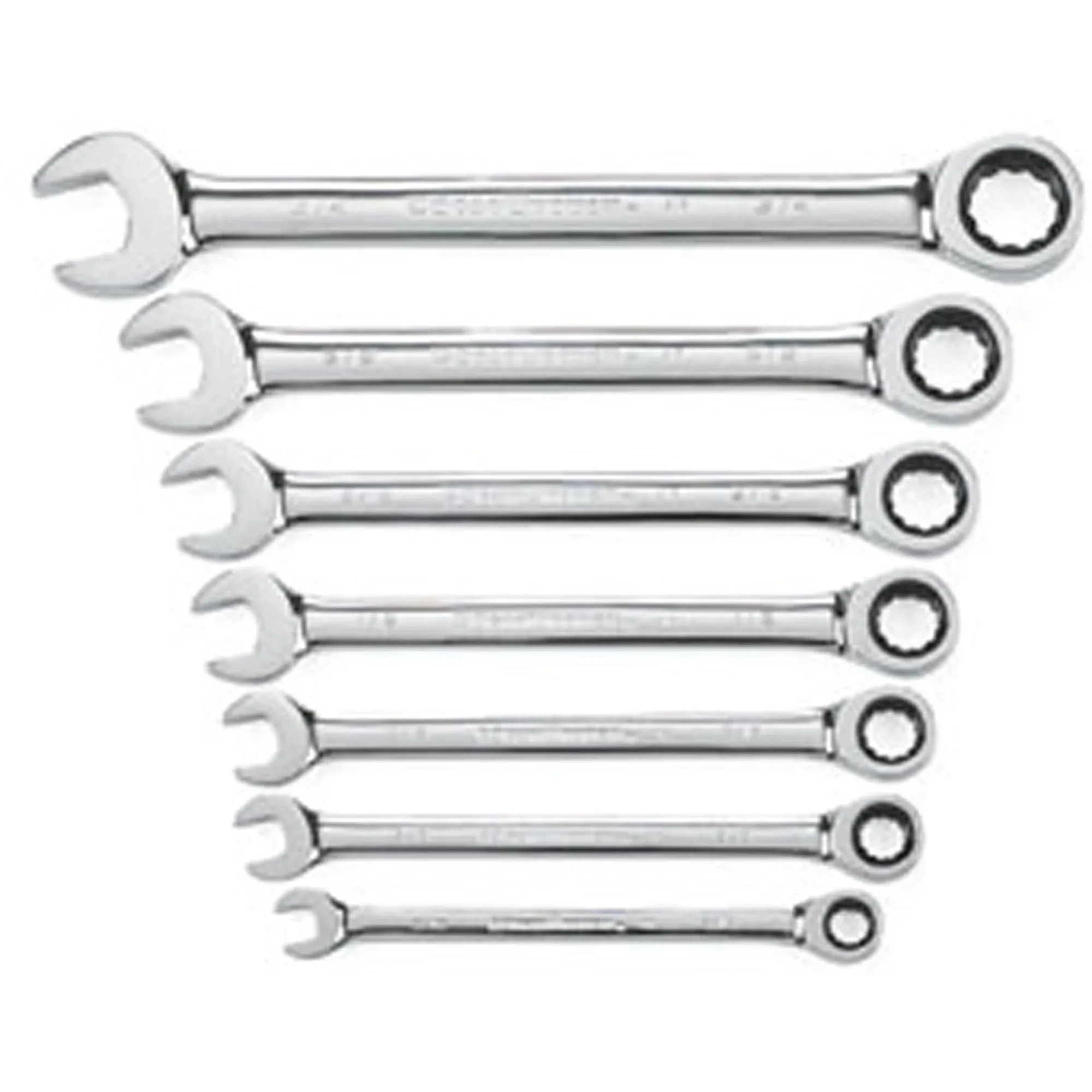 GEARWRENCH 7 Pc. 12 Point Ratcheting Combination SAE Wrench Set - 9317