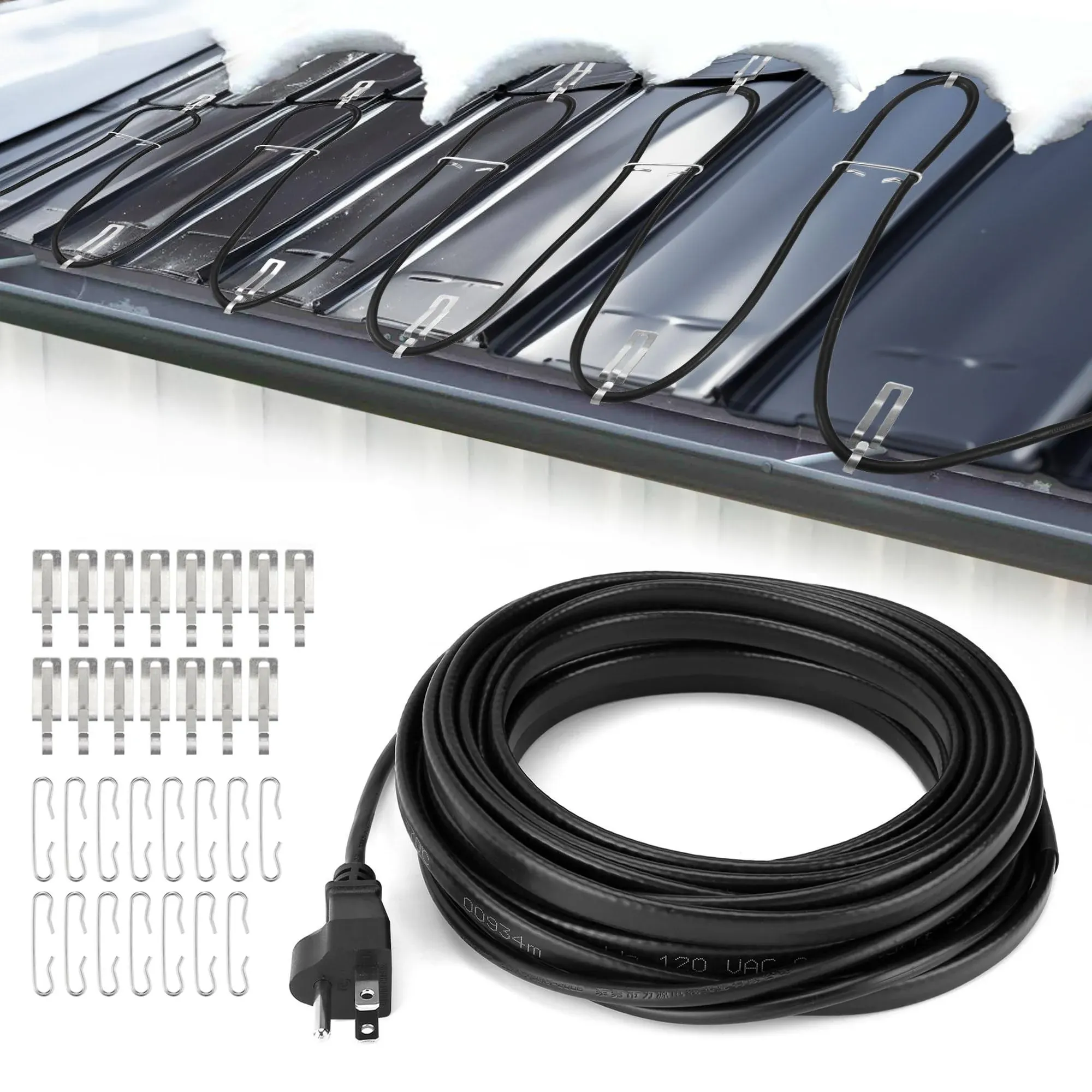 CozyCabin 30ft Roof Snow De-Icing Heat Cable