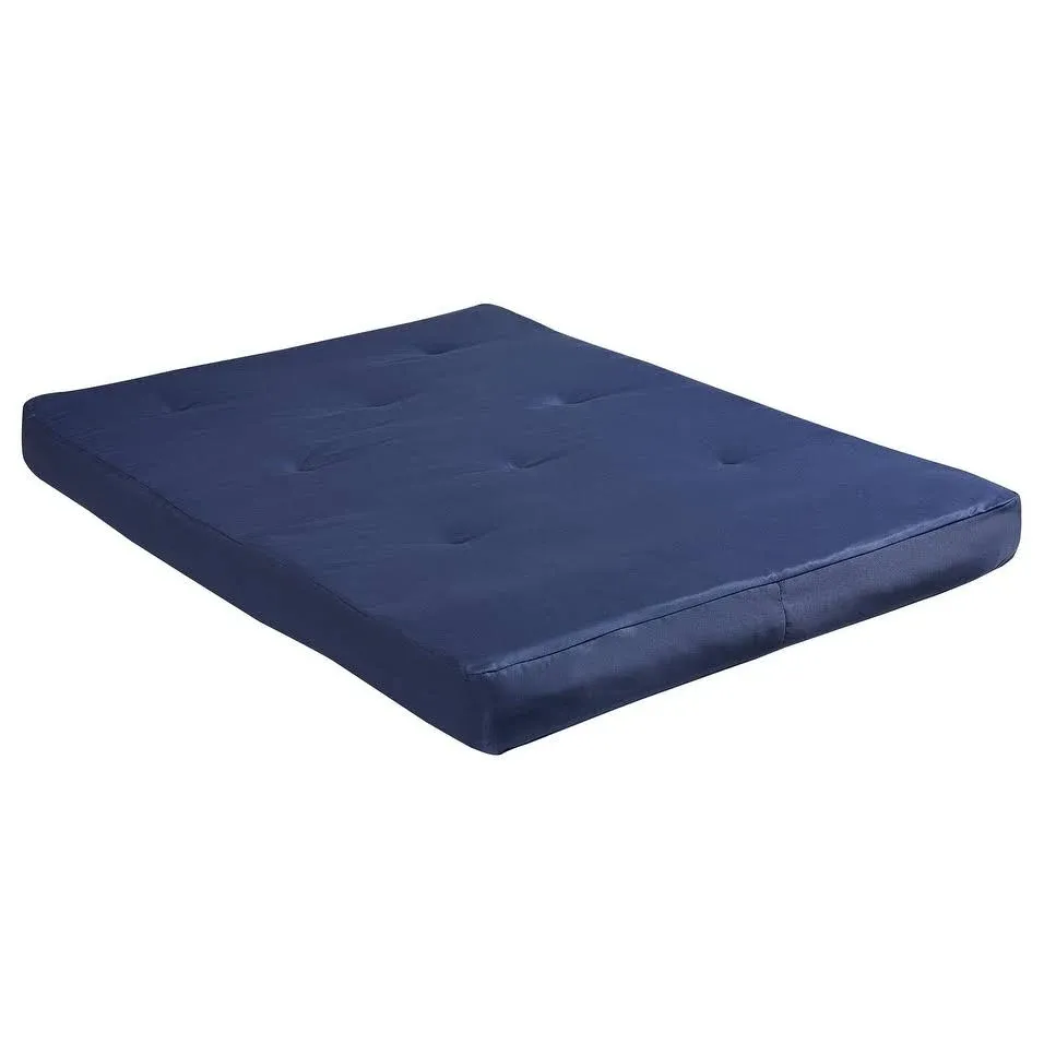 DHP Carson 8 Inch Thermobonded High Density Polyester Fill Futon Mattress, Blue