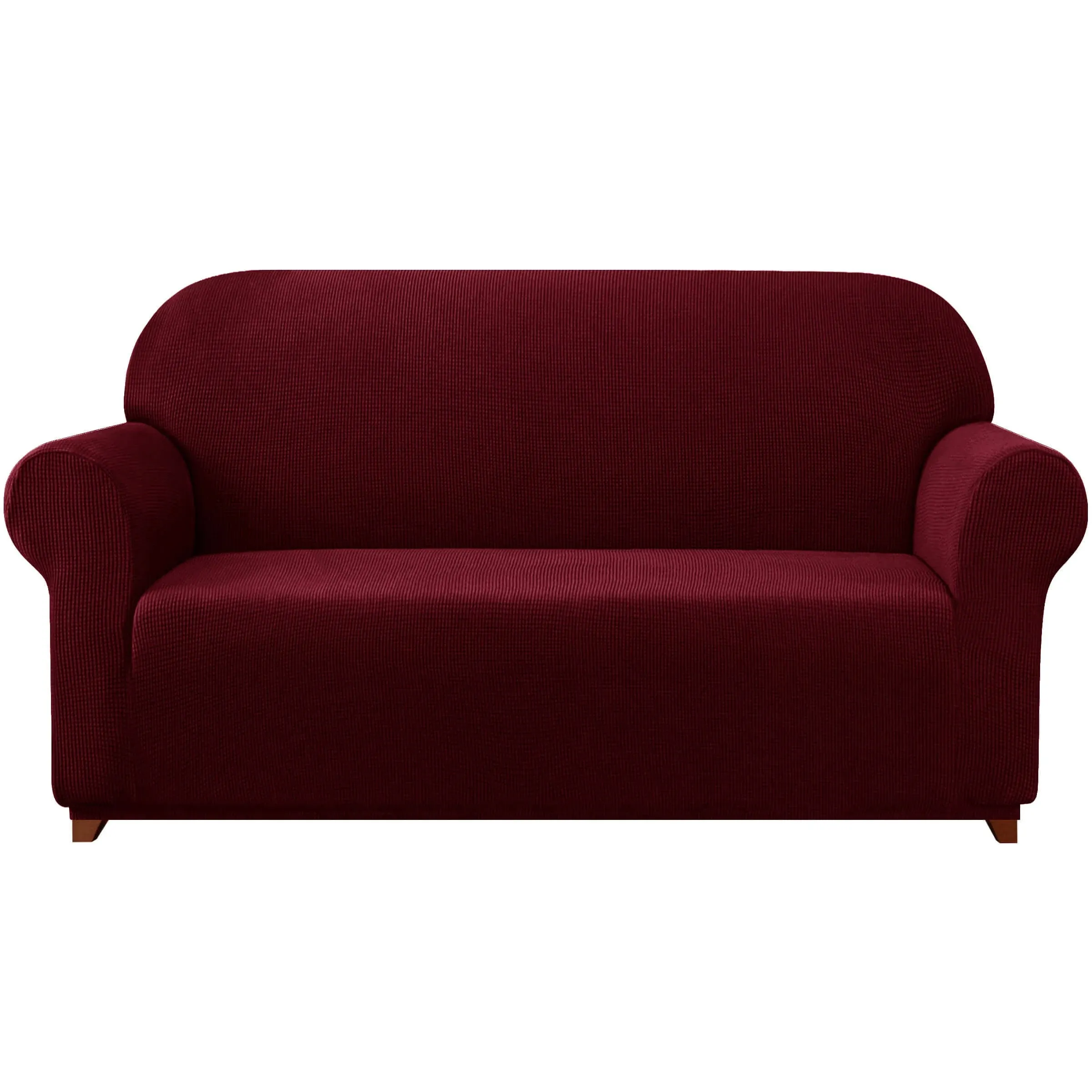 Subrtex 1-Piece Spandex Stretch Slipcover (Sofa, Wine)