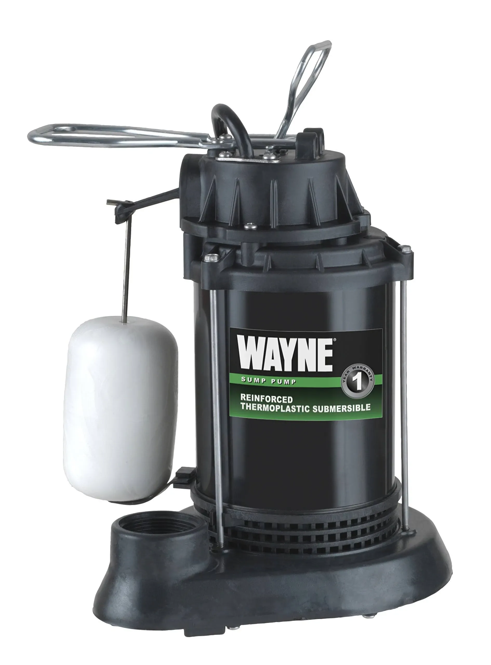 Wayne SPF33 Submersible Sump Pump With Vertical Switch, Thermoplastic, 1/3-HP