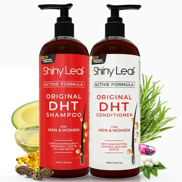 Shiny Leaf DHT Blocker Shampoo and Conditioner Set