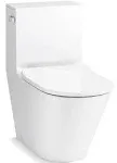 Kohler 22378 Brazn One-Piece Compact Elongated Toilet with Skirted Trapway, Dual-Flush - Honed Black