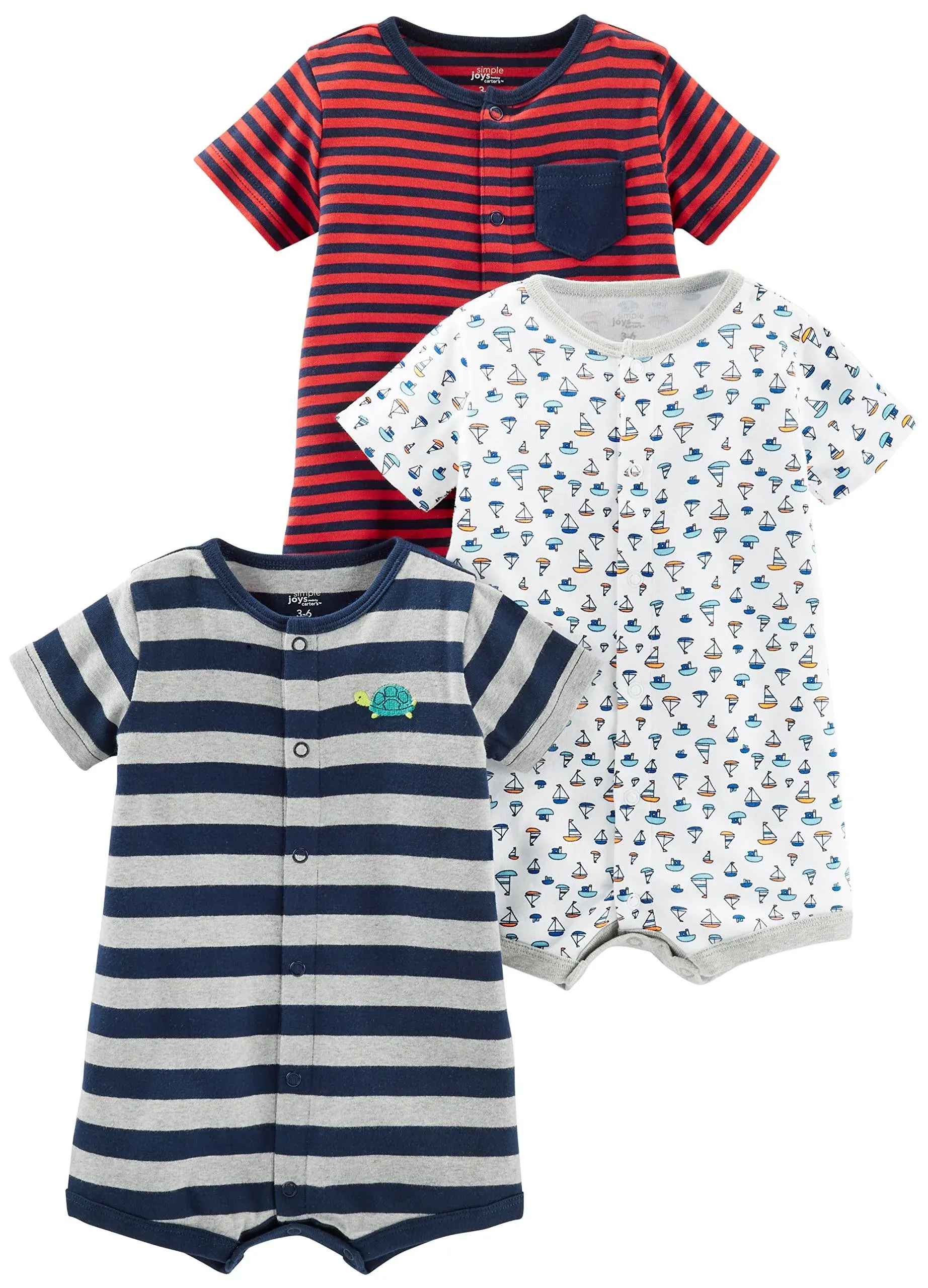 Simple Joys by Carter's Baby 3-Pack Snap-Up Rompers