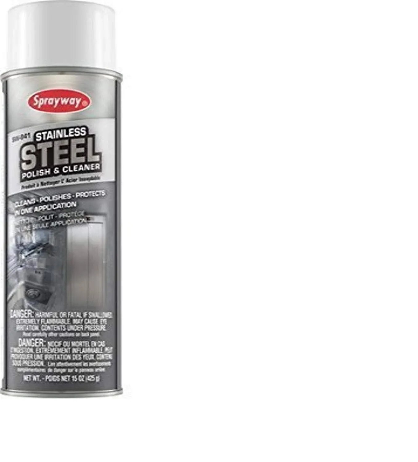 Sprayway Stainless Steel Cleaner, 15oz Can, Pack of 2 (841)
