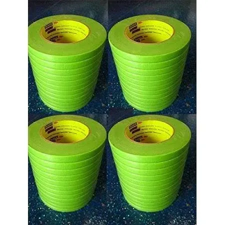 3M® 26332 - Scotch™ 233+™ 180&#039; x 0.47&quot; Green Masking Tapes (12 Rolls)