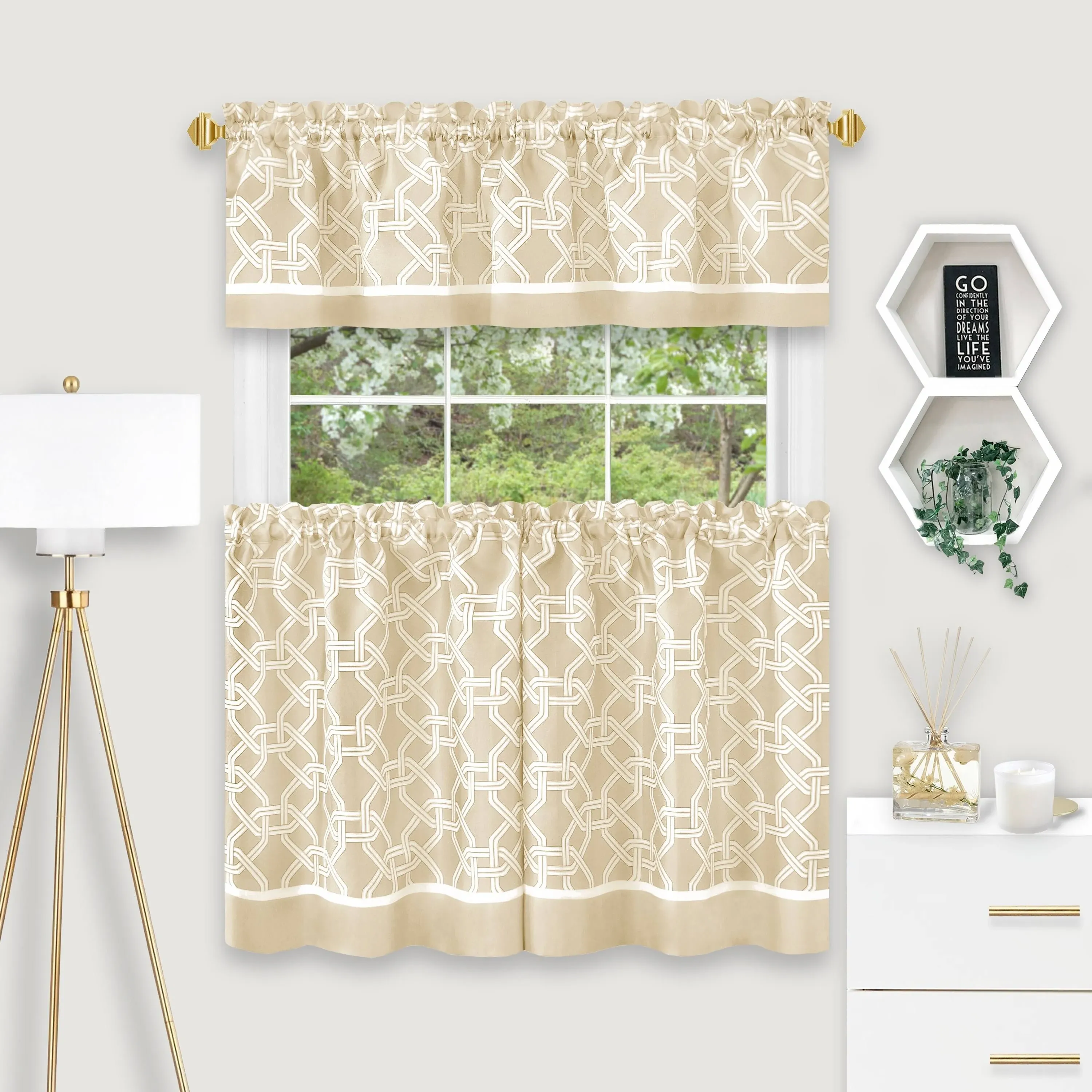 Achim Arlington Curtain Tier and Valance Set