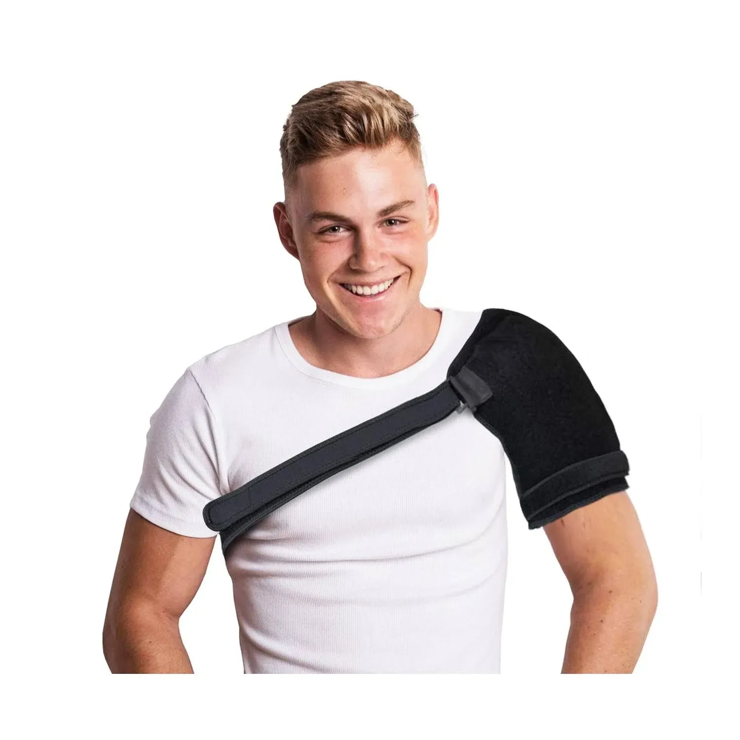 NatraCure Hot or Cold Therapy Shoulder Ice Pack Wrap, Shoulder Brace for Shoulder Pain Relief - (Heating Pad for Rotator Cuff Injuries, Surgery, Gym Injuries, Baseball, Pitching Injuries) - 6032