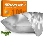 100% Mulberry Silk Pillowcase for Hair and Skin, 22 Momme Natural Silk Pillow...