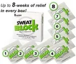 SweatBlock Antiperspirant Wipes - Maximum Clinical Strength - Treat Hyperhidrosis & Excessive Sweating for Men, Women, and Teens - up to 7 Days Protection Per Wipe - Dermatologist Tested, Unscented, 10 ct.