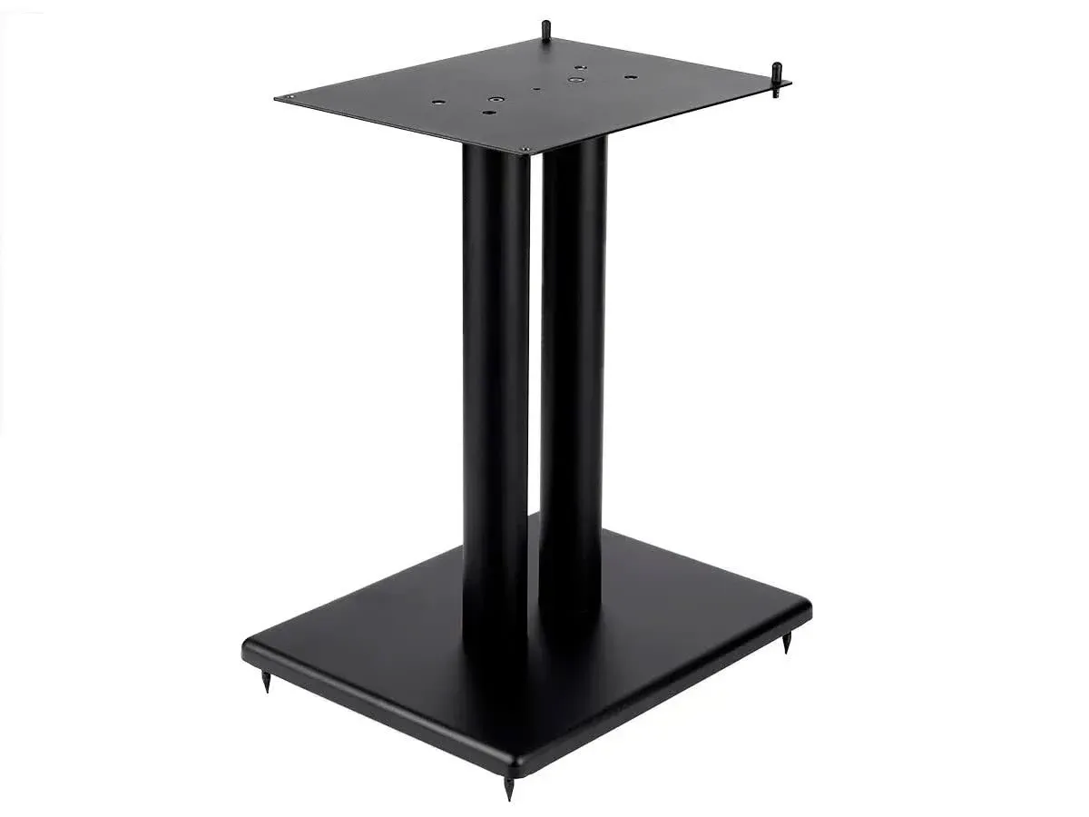 18&#034; Speaker Stand Platform Durable Steel Design with Adjustable Top Plate Black