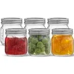 JoyJolt Regular Mason Jars with Airtight Lids and Labels and Measures