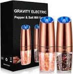 Sweet Alice Gravity Electric Pepper And Salt Grinder Set Adjustable Coarseness