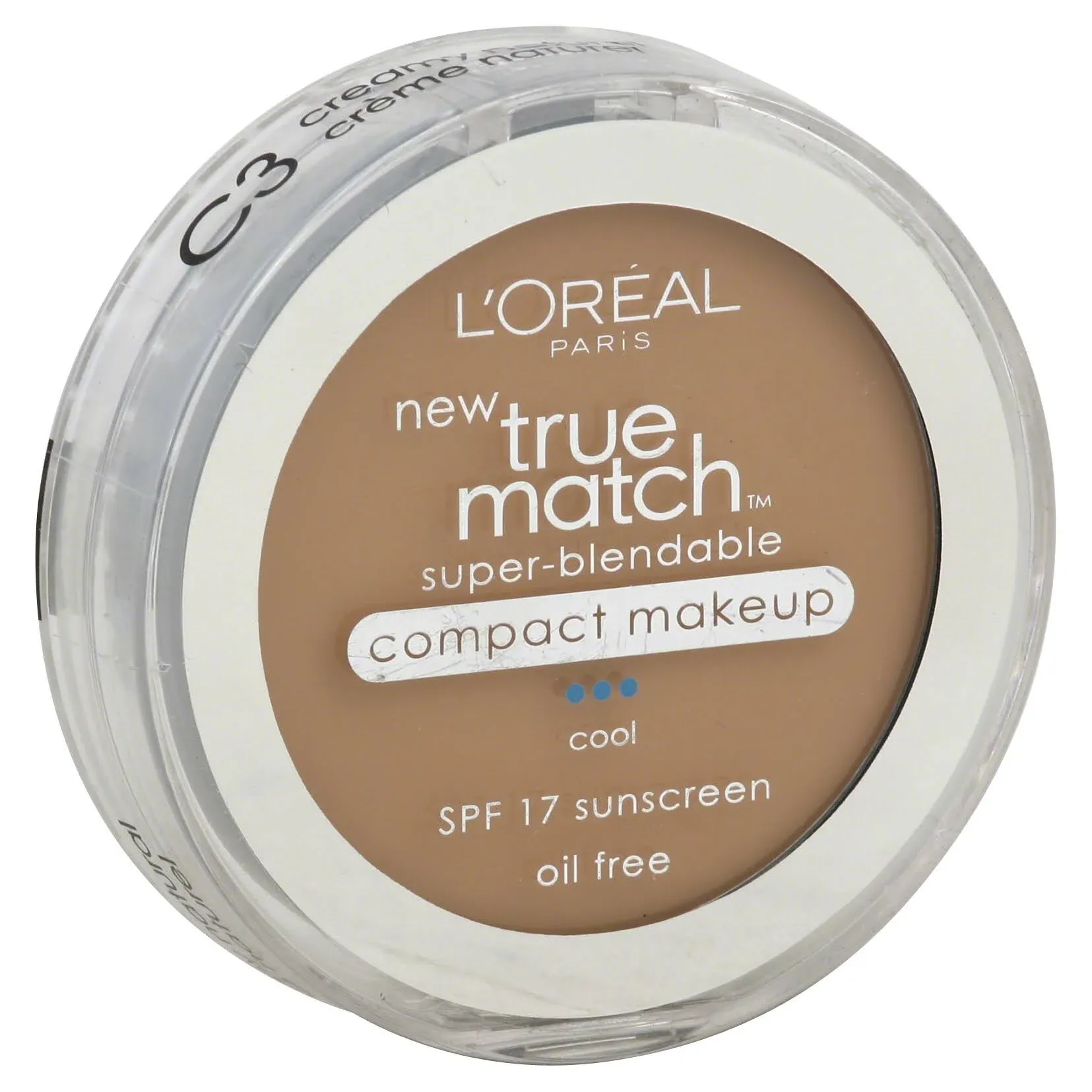 L'Oreal Paris True Match Super-Blendable Compact Makeup, Creamy Natural C3