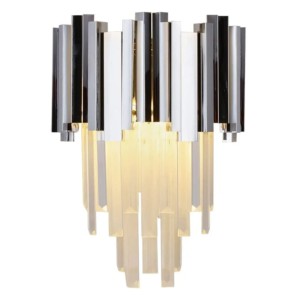 WABON Modern Wall Sconce, Crystal Vanity Wall Sconce Lighting, Wall Lights fo...