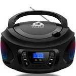 Boombox Portable Recharge Audio System FM Radio CD Player Bluetooth MP3 USB AUX