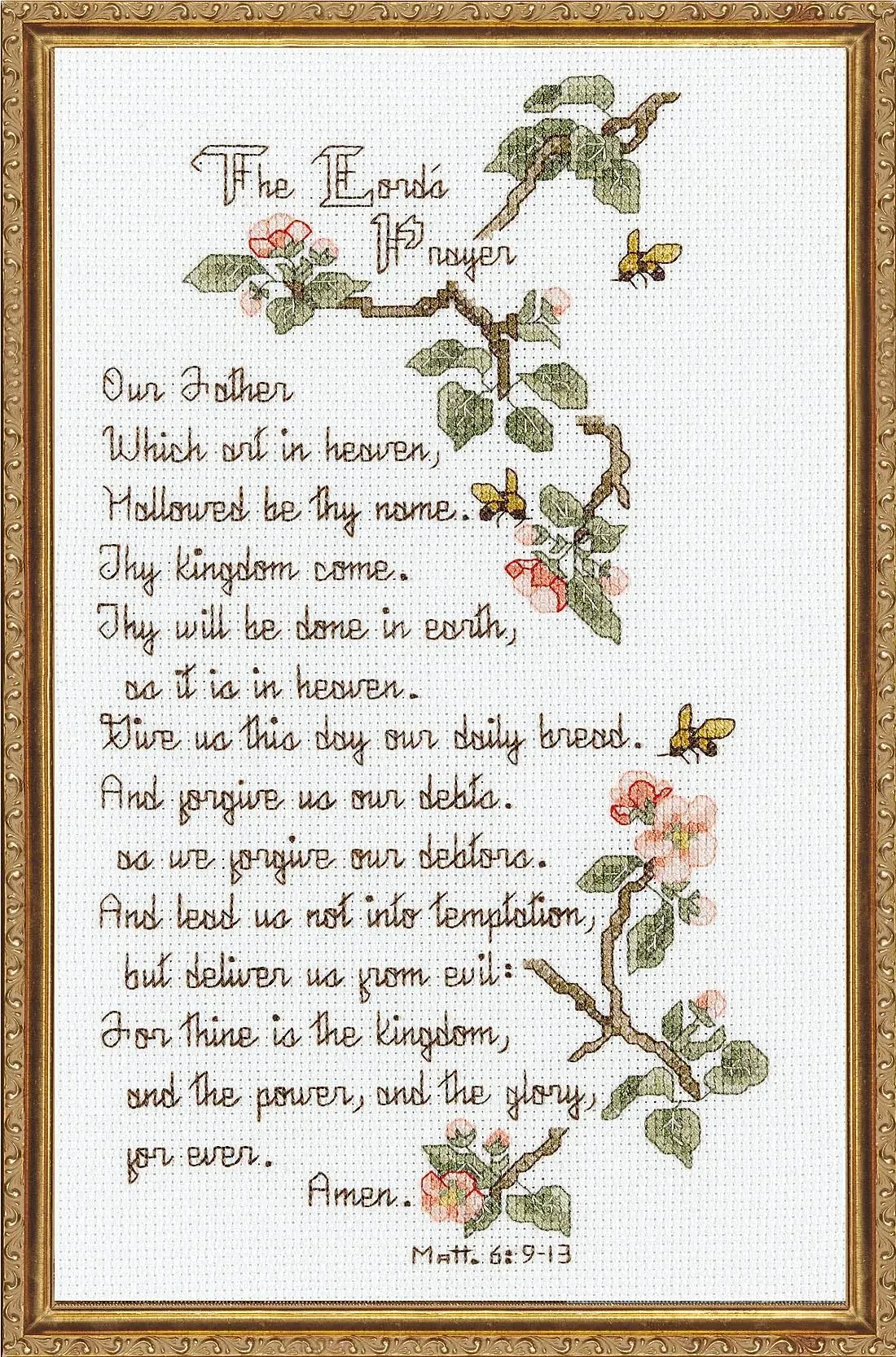 Janlynn The Lord's Prayer Counted Cross Stitch Kit 5.5"x10" 14 Count